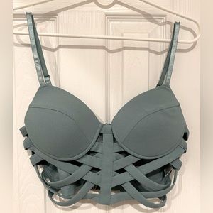 Aqua/sage crop top, Fashion Nova